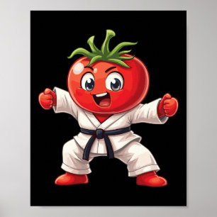 Karate Tomaat Judogi Krachtige Grappige Vechtkunst Poster