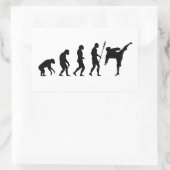 karate trap evolutie rechthoekige sticker (Tas)