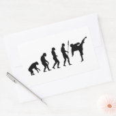 karate trap evolutie rechthoekige sticker (Envelop)