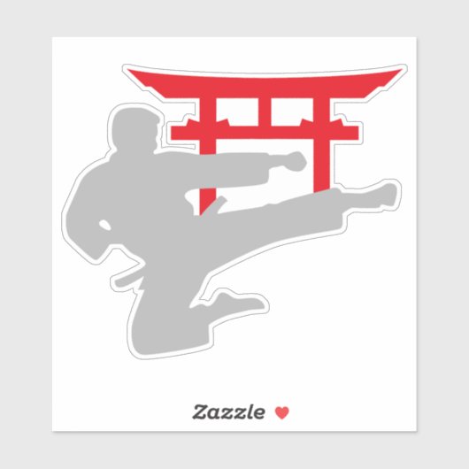 Karate Trapportaal Sticker (Vel)