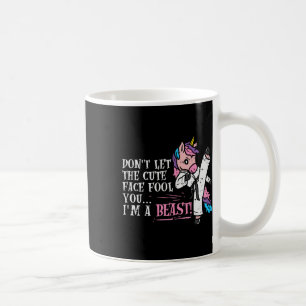 Karate Unicorn Cute Face Beast Taekwondo Martial A Koffiemok