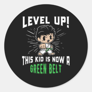 Karate-uniform voor kinderen Groene Band Ondersche Ronde Sticker