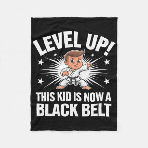 Karate-uniform voor kinderen Zwart Band Onderschei Fleece Deken
