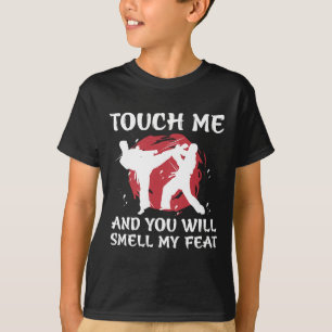 Karate vechter jongen jeugd mannen Japanse vechtsp T-shirt