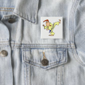 Karate Vierkante Button 5,1 Cm (In situ)