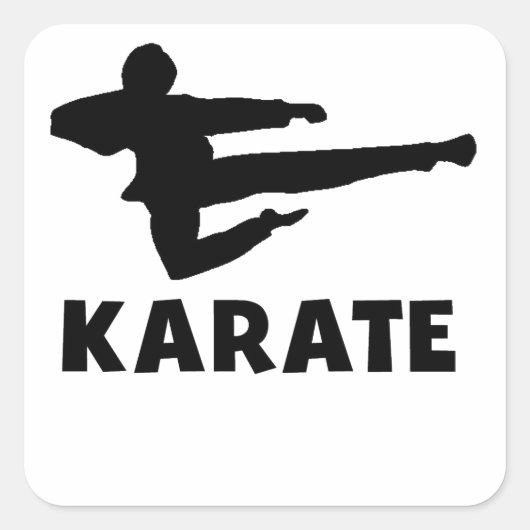 Karate Vierkante Sticker (Voorkant)