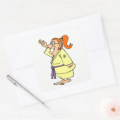 Karate Vierkante Sticker (Envelop)