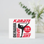 Karate Woman Briefkaart (Staand voorkant)