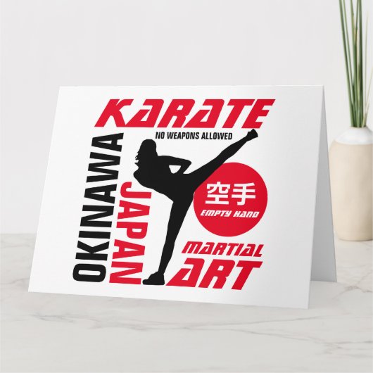 Karate Woman Kaart (Voorkant)
