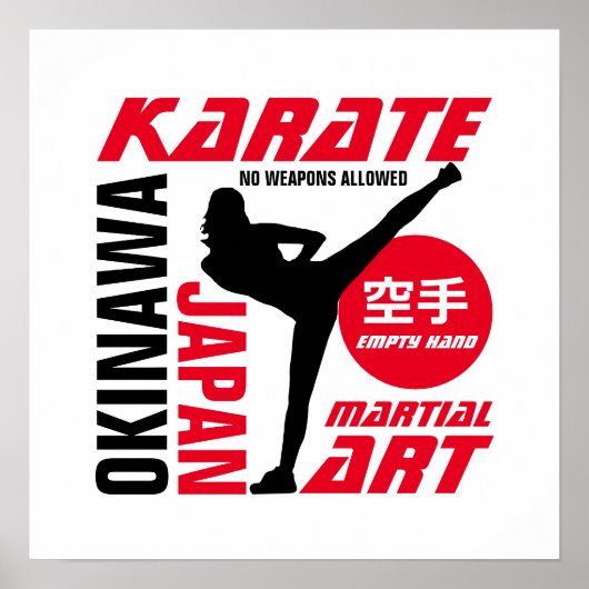 Karate Woman Poster (Voorkant)