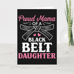 Karate Zwarte Band Dochter Mama Cadeau Martial Art Kaart