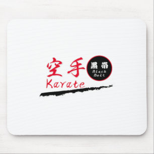 Karate zwarte band T-shirt Muismat