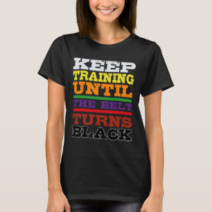 Karate zwarte band training Japanse vechtsporten S T-shirt