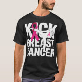 Karatekick borstkanker t-shirt (Voorkant)