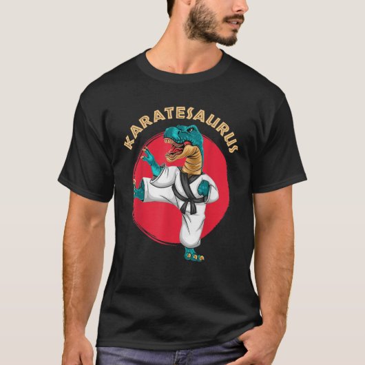 Karatesaurus Funny Karate Dinosaur T-shirt (Voorkant)