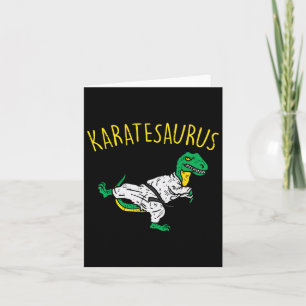 Karatesaurus Trex Karate Funny Dinosaur Martial Ar Kaart