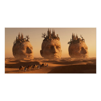 Karavaan van Verloren Zielen in de Zijdewoestijn Perfect Poster
