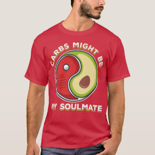 Karbs soulmate food lover yinyang cartoon humor sn t-shirt