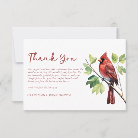 Kardinaal begrafenis herdenkingsfoto dank u bedankkaart (Voorkant)