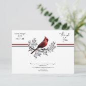 Kardinaal begrafenis viering van het leven bedankkaart (Staand voorkant)