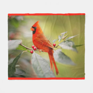 Kardinaal Bird Fleece Blanket