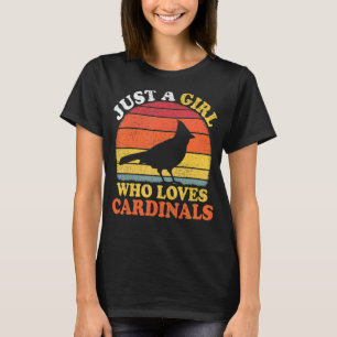Kardinaal Bird Vintage alleen een meisje dat van C T-shirt