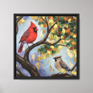 Kardinaal en de Pestvogel Canvas Afdruk