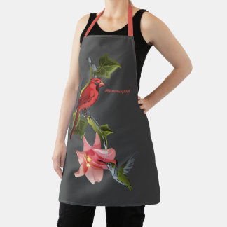 Kardinaal en Hummingbird Roze Lily en Ivy Schort