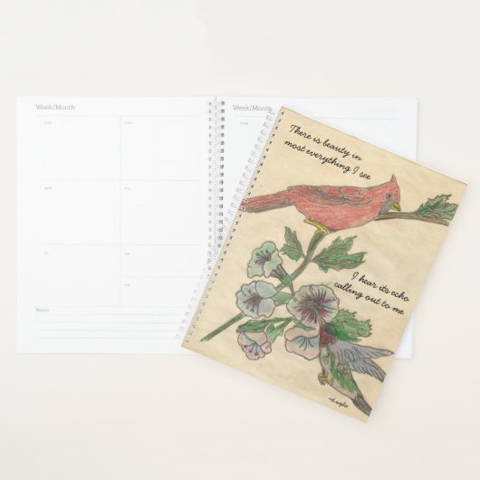 Kardinaal en kolibrie planner (Display)