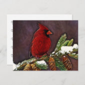Kardinaal en Pinecones Kaart (Voorkant / Achterkant)