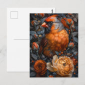 Kardinaal en Rozen Briefkaart (Voorkant / Achterkant)