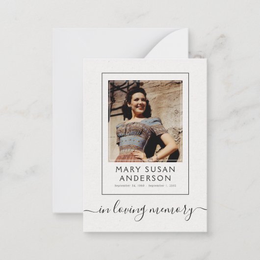 Kardinaal Funeral Memorial Foto Prayer Kaart Notitiekaartje (Voorkant)