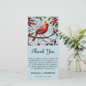 Kardinaal Funeral Memorial Sympathie Dank u wel Bedankkaart (Staand voorkant)