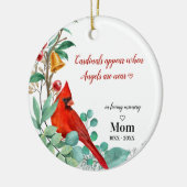 Kardinaal gedenken Keepomwille Persoonlijke foto Keramisch Ornament (Links)