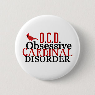 Kardinaal geobsedeerd door Funny Ronde Button 5,7 Cm