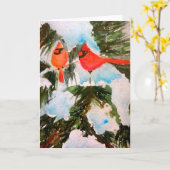 Kardinaal haar kaart (Gele Bloem)