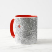 Kardinaal in de winter mok (Voorkant links)