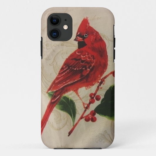 Kardinaal in Holly Struik Case-Mate iPhone Case (Achterkant)