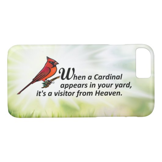 Kardinaal in je baard Case-Mate iPhone case (Achterkant (Horizontaal))