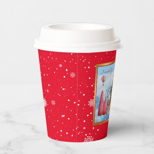 Kardinaal in landschap aanpassen papieren bekers (Rechts)