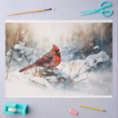 Kardinaal in Sneeuw 1 Decoupage Papier (Craft)
