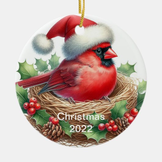 Kardinaal Kerst Ornament (Voorkant)
