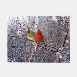 Kardinaal kerstdeurmat deurmat