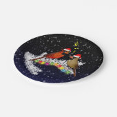 Kardinaal kerstpapier Bord (Gekanteld)