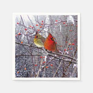 Kardinaal kerstpapier Napkins Servet