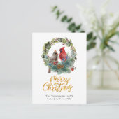 Kardinaal Krans Vrolijk Kerstfeest Feestdagenkaart (Staand voorkant)