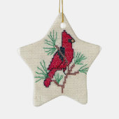 Kardinaal kruisje keramisch ornament (Rechts)