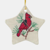 Kardinaal kruisje keramisch ornament (Achterkant)