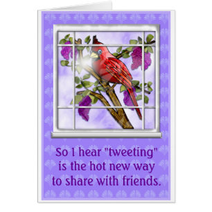 Kardinaal & Lilacs (tweet card)