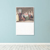 Kardinaal Mazarin (1602-161) concludeert de Vrede Canvas Afdruk (Insitu (Houten vloer))